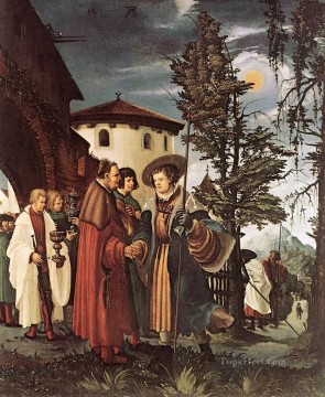 デニス・ファン・アルスロート Painting - 聖フロリアン修道院を休職するフランドルのデニス・ファン・アルスロート